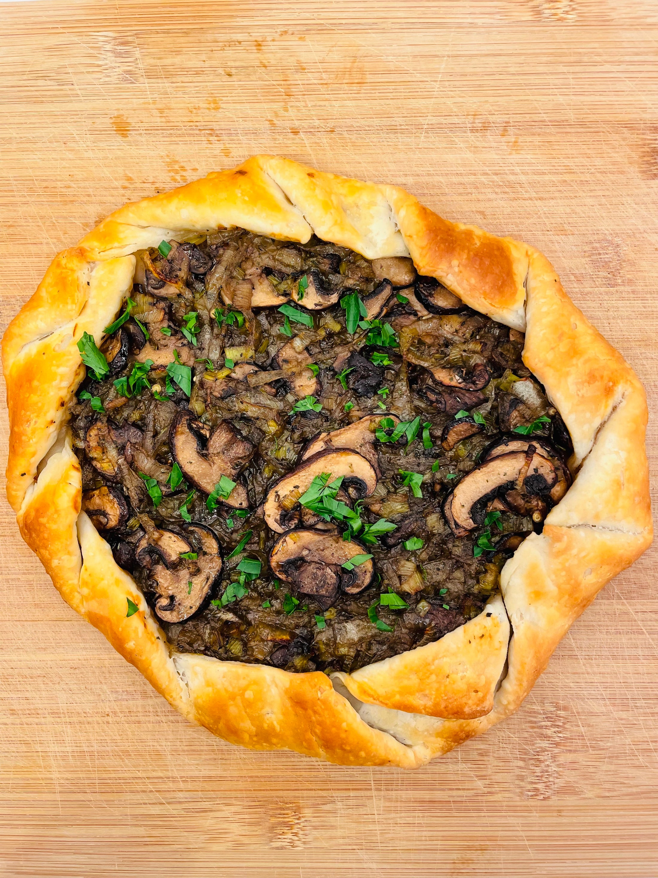 Green Garlic, Onion, and Mushroom Galette Mimi Kozma