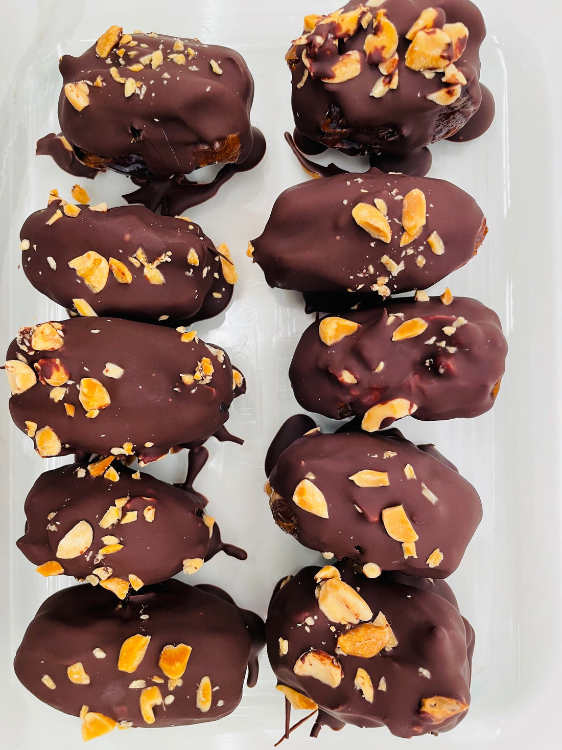 Chocolate Covered Peanut Butter Stuffed Dates
